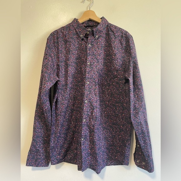 George Men's  Long Sleeve Soft Washed Poplin Shirt - Picture 4 of 10